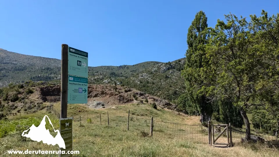 
Inicio del camino al collado del Portús